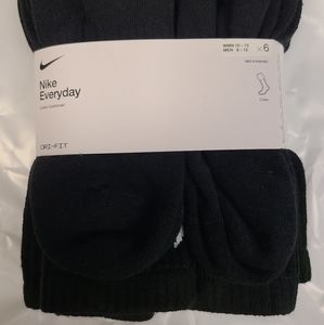Mens/Women's Nike Dri-Fit Black Crew Socks Cotton blend